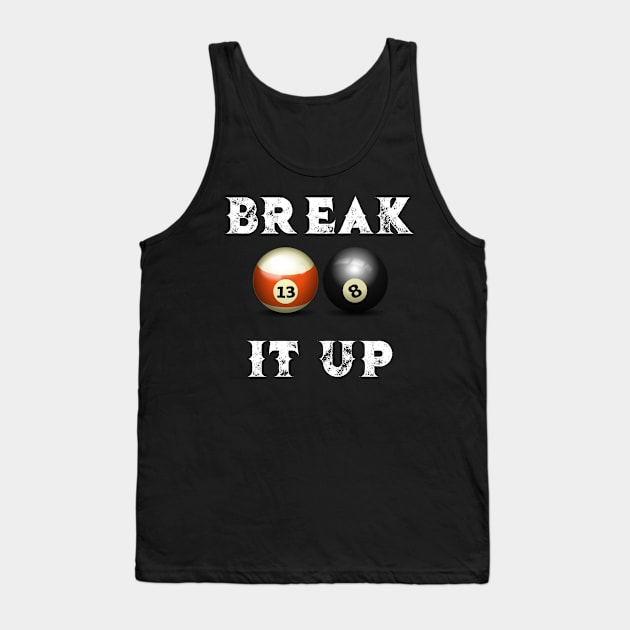 Pool Break it Up Pool Balls Billiards Tank Top by StacysCellar